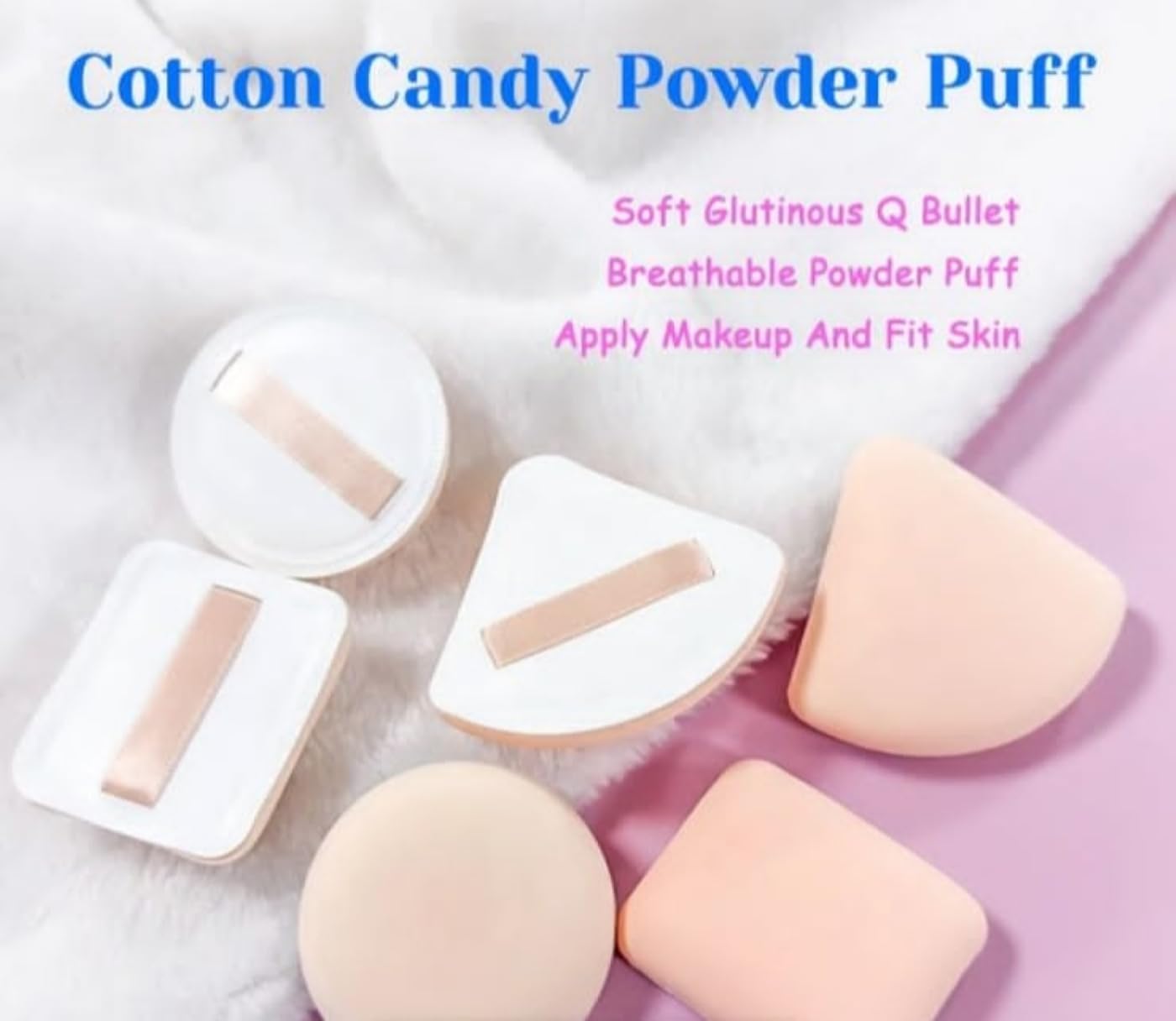 Feelhigh 1 Powder Puff Holder Cases, Travel Beauty Blender Holder Portable Powder Puff Storage Box Clear Small Makeup Sponge Containers Pocket Cosmetic Puff Box (Tringle) 1