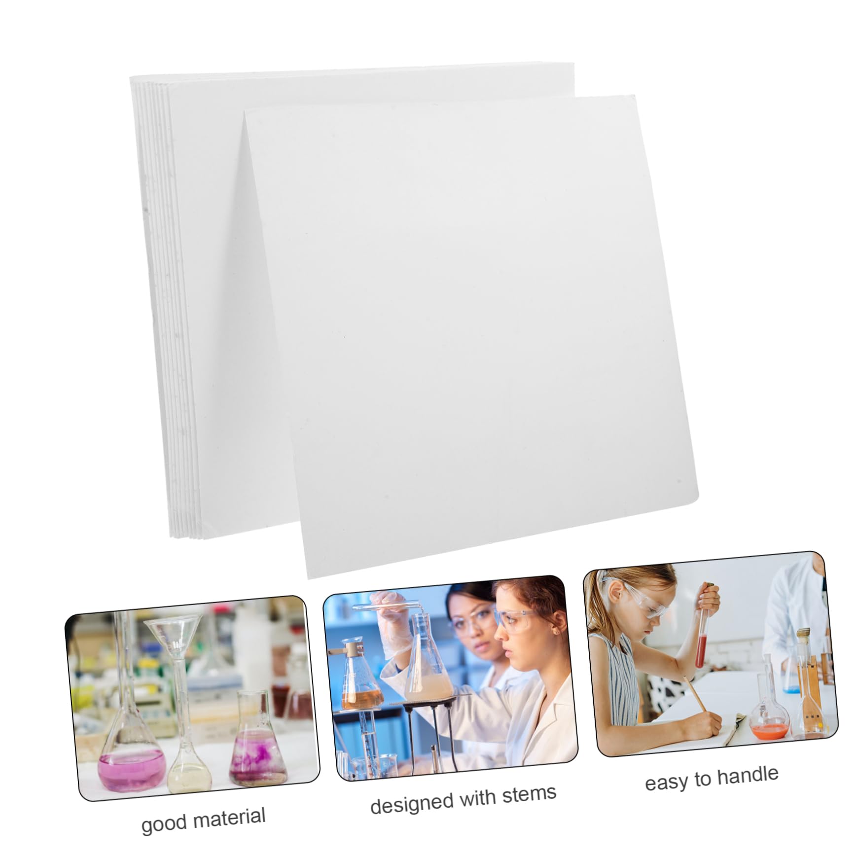 Papel de Filtro de Aceite Grande 30x30 Cm, 10 Piezas, Blanco | Filtración Industrial y Laboratorio, Papel de Alta Absorción, Elimina Impurezas Uso Multifuncional