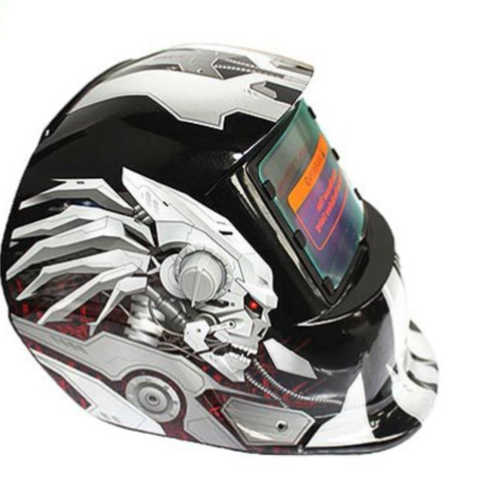 Mascara de Soldar,Careta Soldar Máscara de soldadura con oscurecimiento automático solar montada en la cabeza Calcomanía for máscara Casco