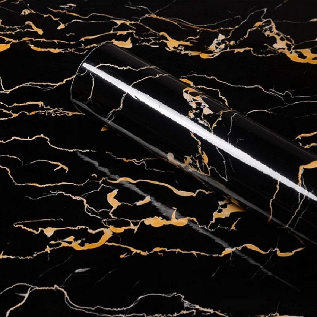Sugarglow Wallpaper Furniture Marble Wallpaper Kitchen Sticker Sheets for Shelves Oil Proof Wallpaper -Furniture, Kitchen, Cabinets, Almirah (60cm x 200cm) (Black Golden foil Paper) (B0D2HZ58N4) Amazon Price History, Amazon Price Tracker