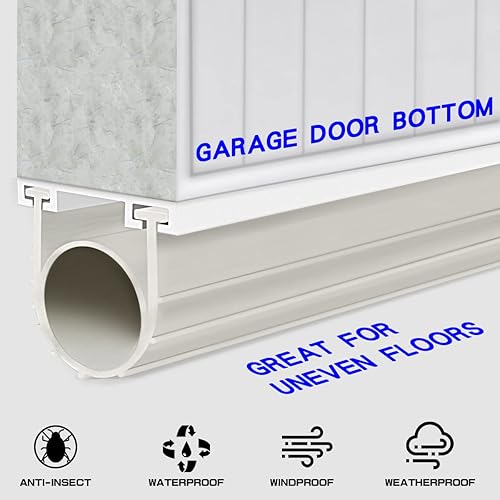 Miniatura 3 de Kit de sellos de goma para puerta de garaje, repuesto de tira de sellado, universal resistente a la intemperie, extremos en T de 516 pulgadas, 3 34