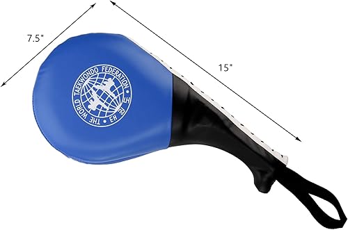 Miniatura 2 de Frcctre Paquete de 2 almohadillas de taekwondo, almohadillas duraderas para objetivos de patada, palas de boxeo para entrenamiento de artes