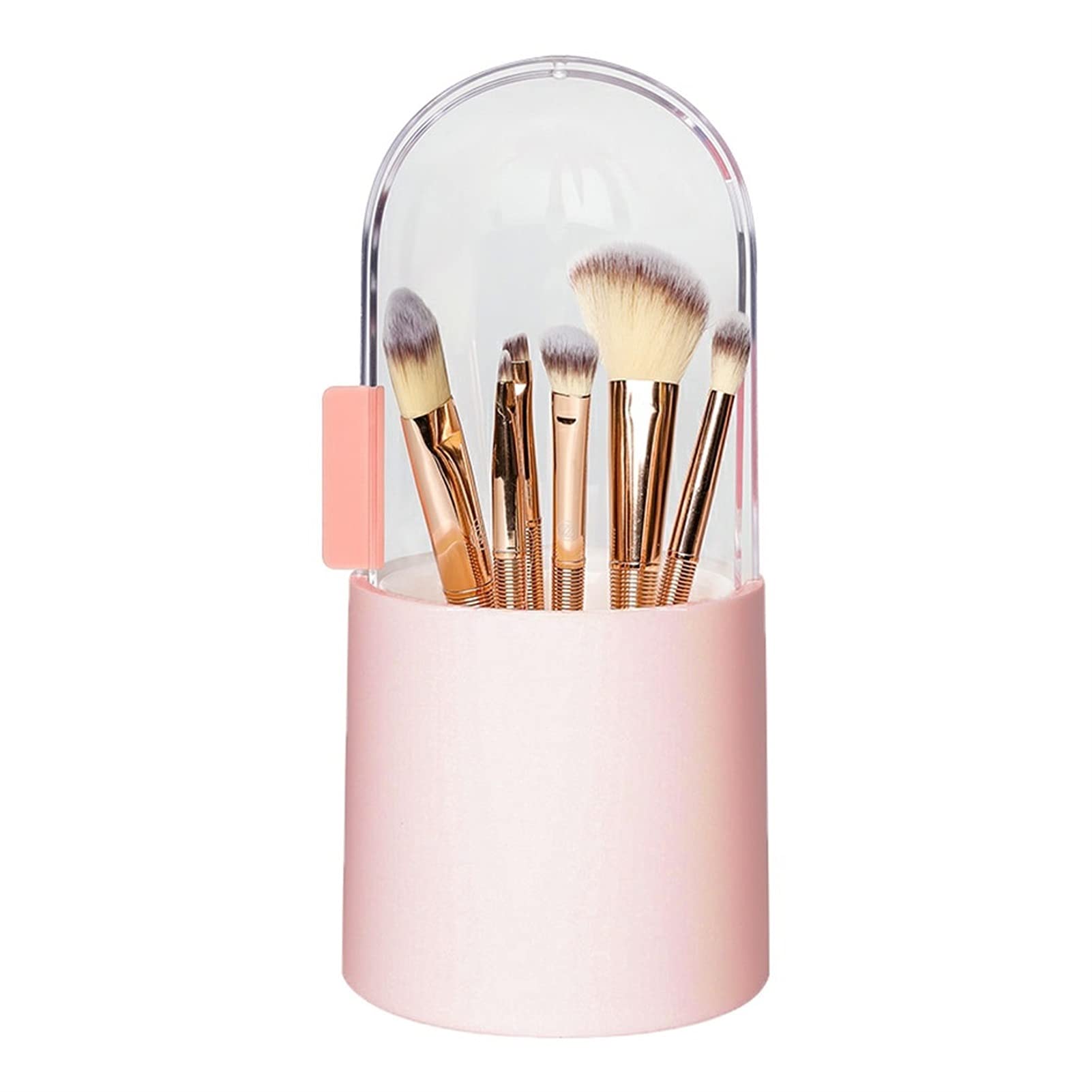 HDBCYUAZ Makeup Brush Acrylic Storage Box Eyebrow Pencil Eyeliner Barrel Dressing Table Desktop Cosmetic Portable(A)