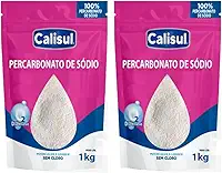Percarbonato de Sódio Calisul 100% Puro Limpeza Profunda 2kg Remove Manchas das Roupas Brancas e Coloridas Alvejante Sem Cloro Embalagem Abre e Fecha (Zip Lock)