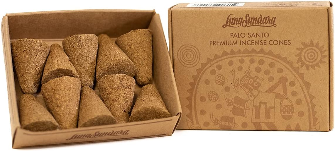 Handmade Palo Santo Incense Cones (10 Cones Per Box) Sustainably Harvested Palo Santo from Peru