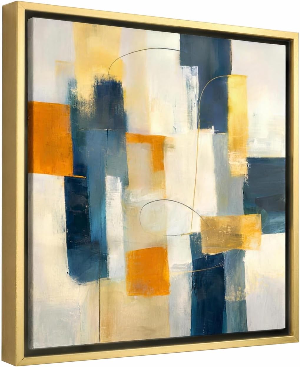 Premium Canvas Floating Frame - 1.25" Gallery Depth Floater Frame with Faux Wood Grain PS Finish, Handcrafted in USA for Wall Art (Black 18x36)
