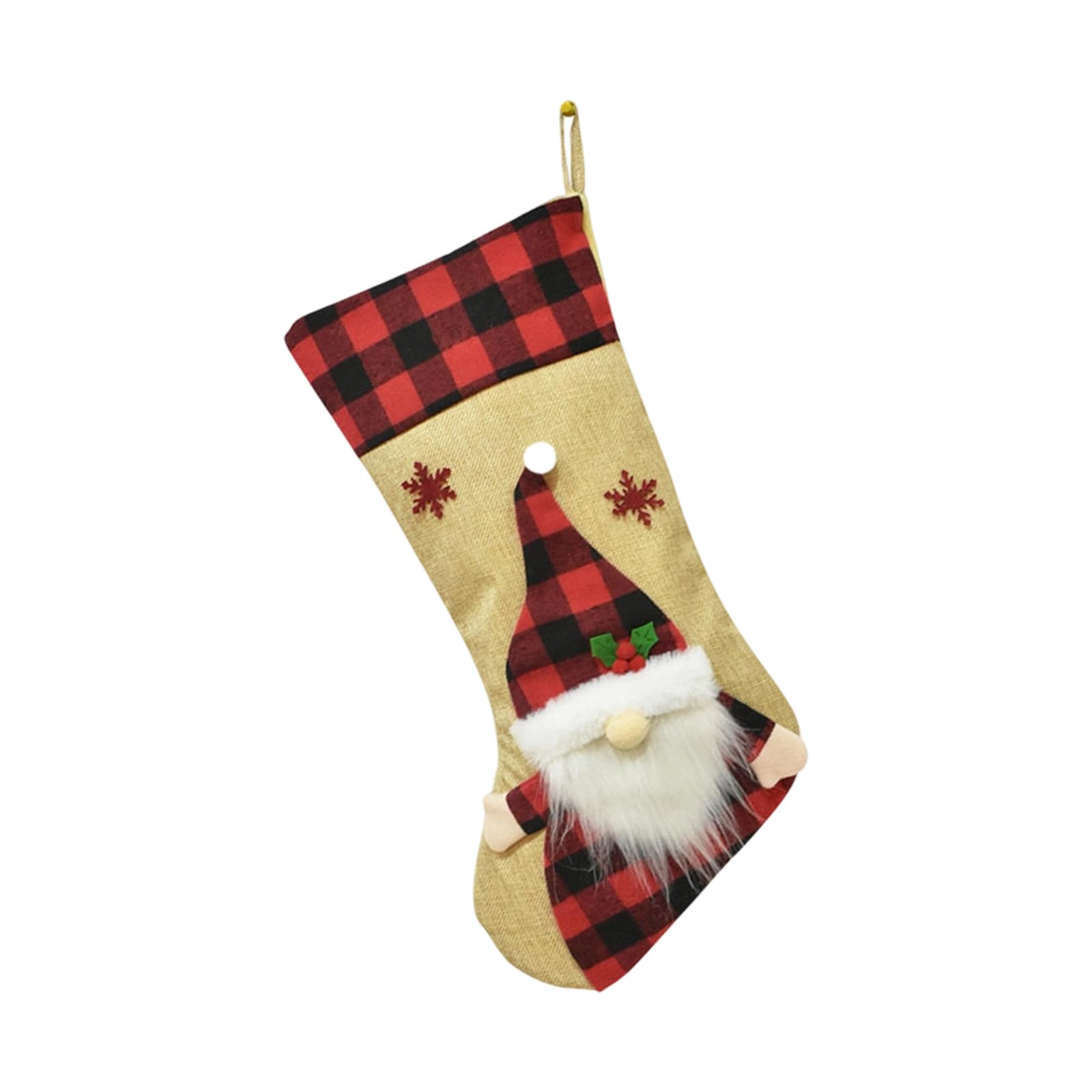 Jazuaiao Velvety Burlap Christmas Stocking & Bag Set for Hanging and Festive Home Decor Christmas Fireplaces Hanging Decors