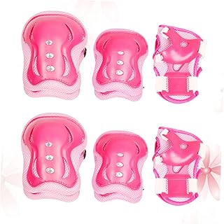 BESPORTBLE Joelheiras Para Scooter 6 Peças Protetores De Pulso Para Crianças Joelheiras Joelheiras Para Patinação Crianças Skate Meninas Capacete De Skate Meninos Joelheiras