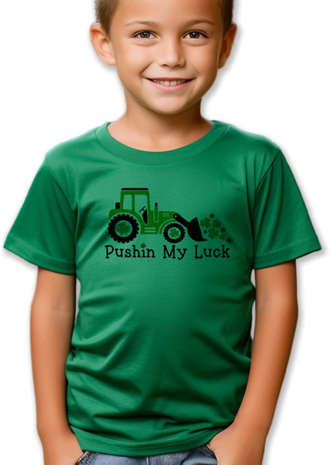 hrcfbk Kids Toddler Baby Girls Boys St Patricks Day T-Shirt Short Sleeve Irish Shamrock Letters Print Cotton Tops