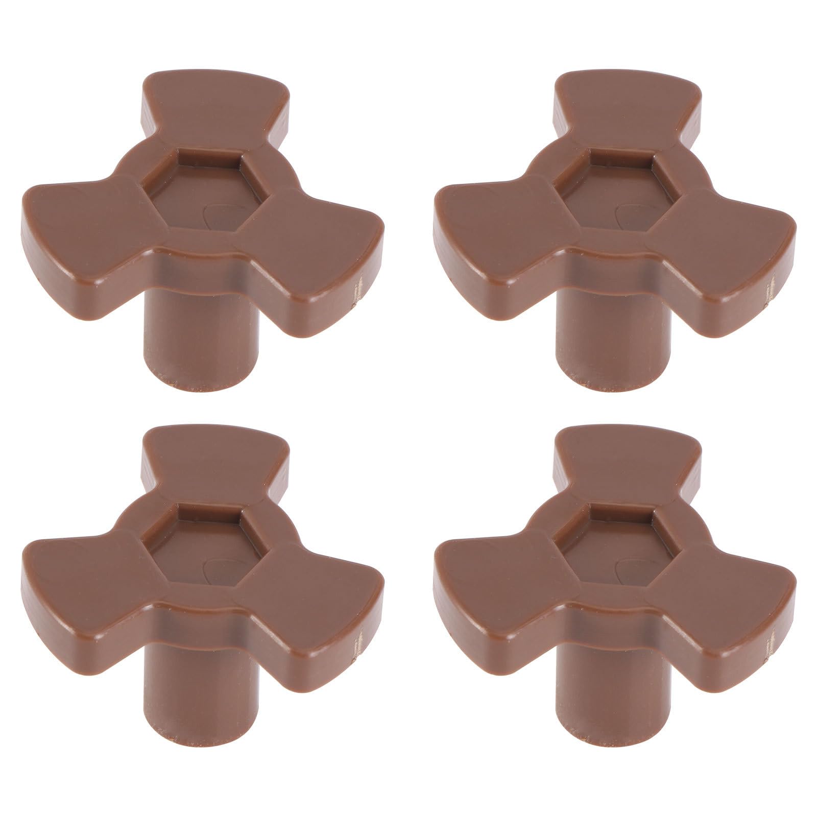 Lurrose Microwave Oven Turntable Accessories 4Pcs Plastic Coupler for Microwave Rotating Cores Inner Hole Diameter 0.8Cm Shaft Length 1Cm