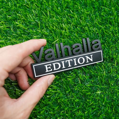 Image of Pair Set Vikings Valhalla Edition Emblem 3D Fender Badge Decal BumperSticker Nameplate for Universal Vehicle, Car, Truck, SUV Motorcycle Accessories Viking Seasons (Black White)