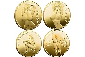 Pin Up Girls Heads I Get Tails Tails I Get Head Adult Coin Set
