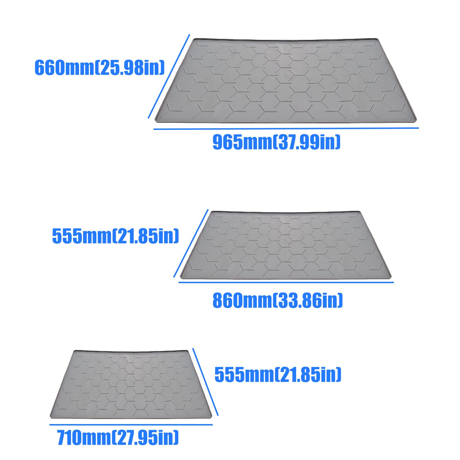 Katzenstreumatte aus Silikon mit erhabenen Rändern, 710 x 555, S
