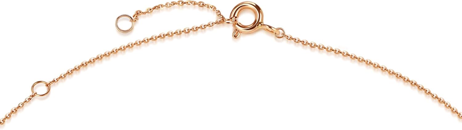 CHOW SANG SANG 18K Rose Gold Love Decode 0.05 Carat (G-H Color, SI Clarity) Diamond Necklace for Women 90859N | 18.5", (47 CM)