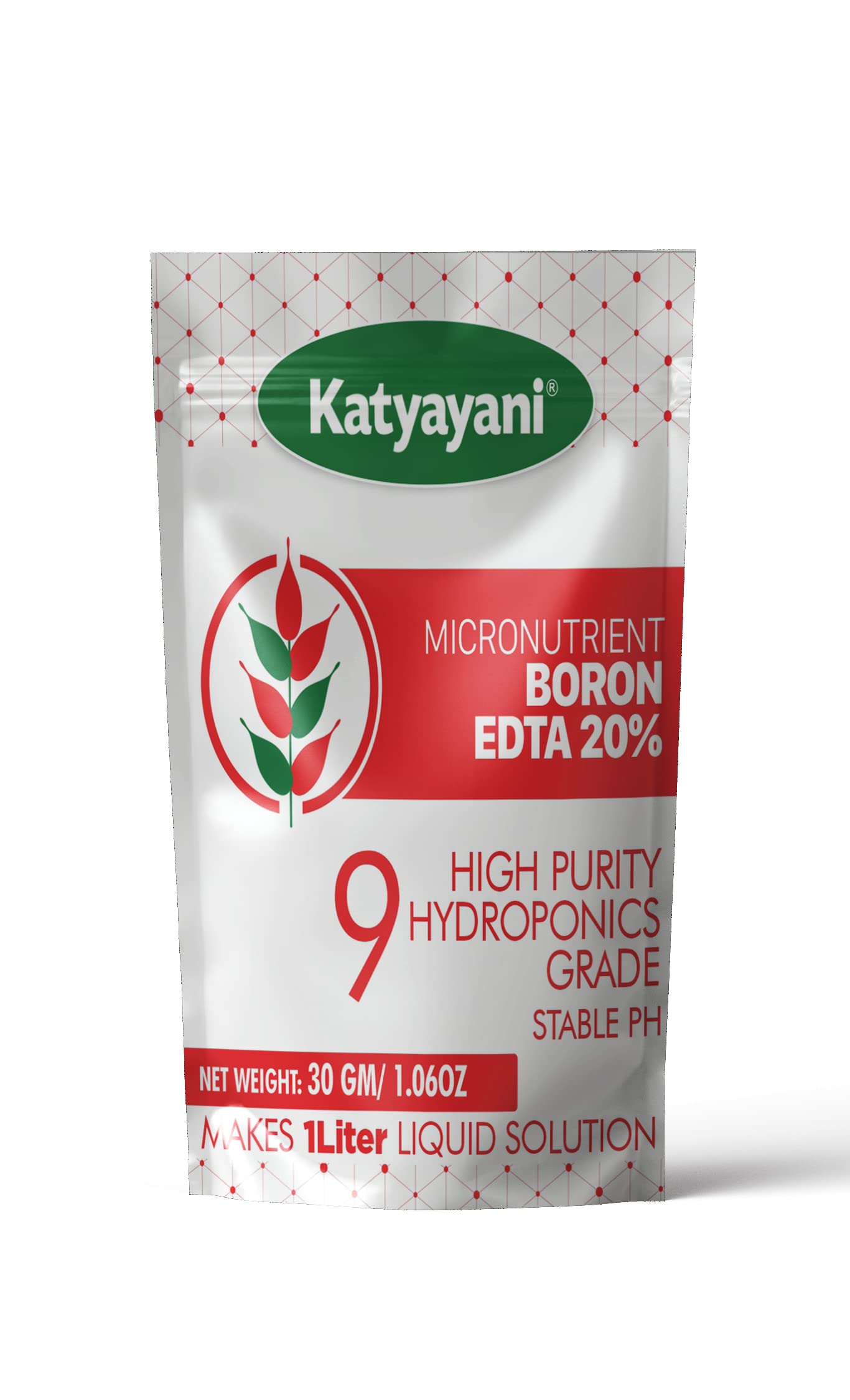 Katyayani Micronutrient Boron EDTA 20% - Hydroponic Nutrient 9, High Purity Hydroponics Grade- Makes 1 Liter Concentrate