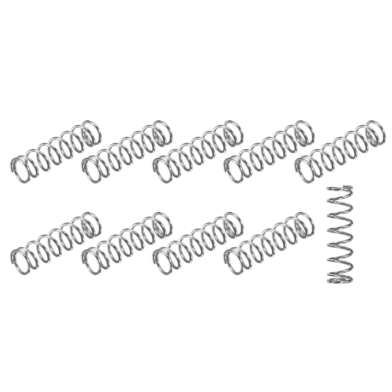 METALLIXITY Compression Springs (0.5x5mm OD,25mm Free Length) 10Pcs,Silver — Amazon image 9
