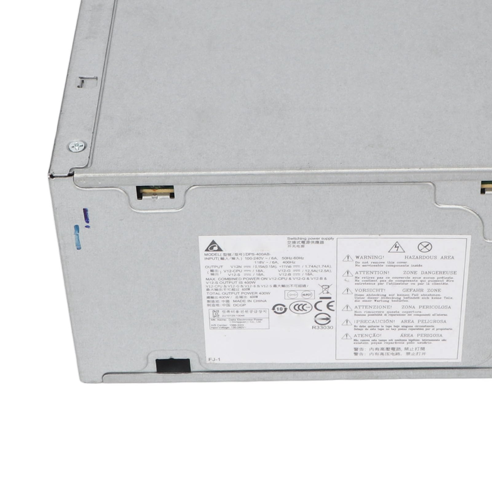 Alimentatore PC desktop 400W, dispositivo di ricambio durevole per Z210, funzionamento efficiente da 100 a 240 V, design in metallo