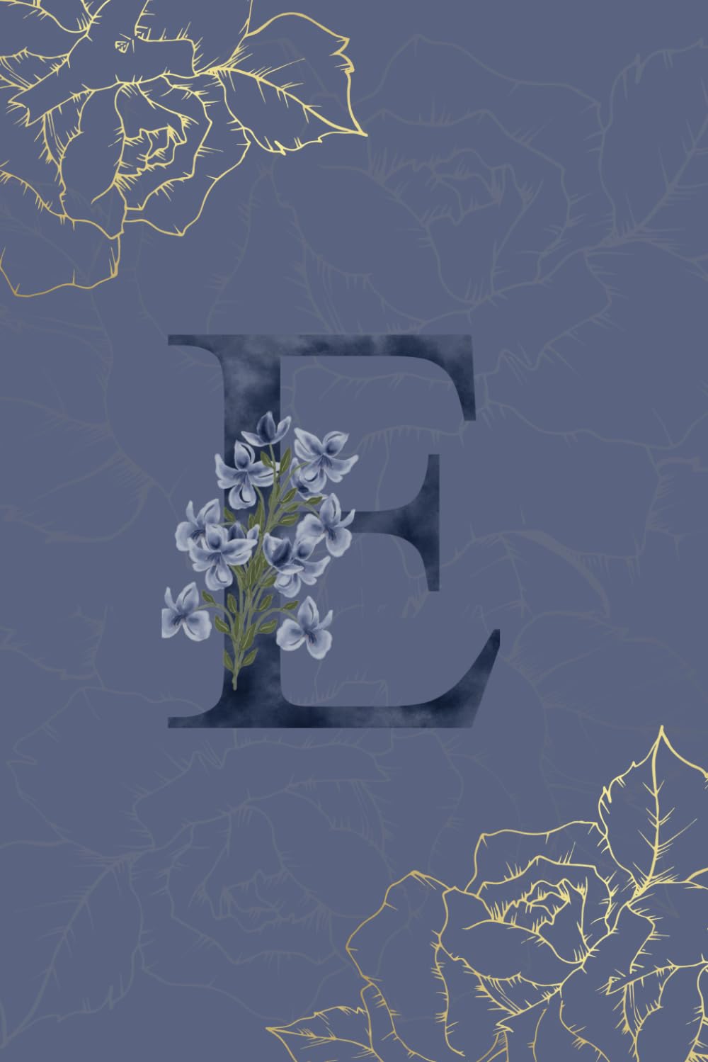 Purple Lined Journal Letter E Monogram Journal Elegant Lined Notebook with Letter E Cover Floral Monogram Diary Initial E Notebook Initial E Journal Perfect Gift for Women and Girls