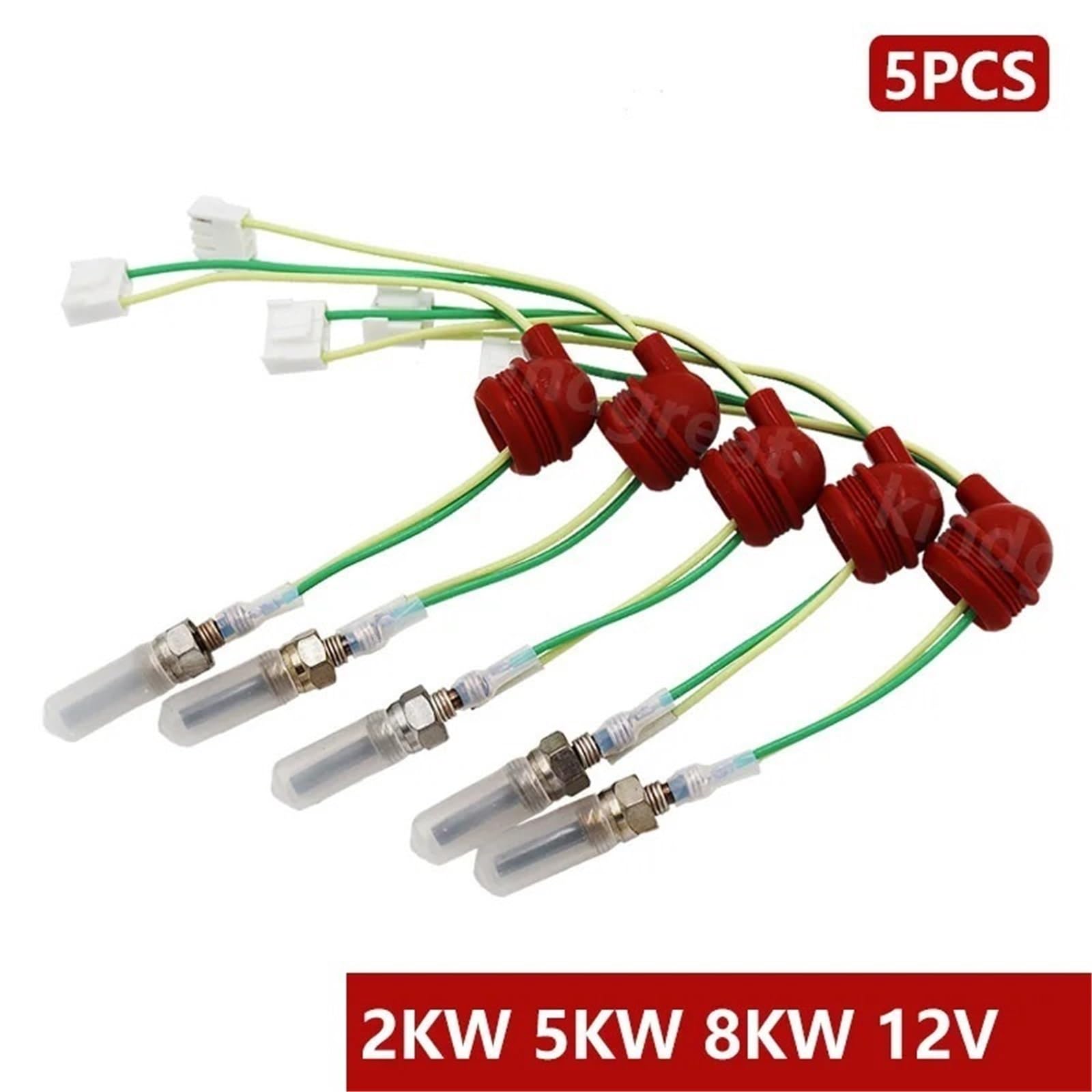 Nagrzewnica postojowa 5 Szt. 12V/24V 2kw 5kw 8kw Świeca Żarowa Do Ogrzewania Postojowego Do Samochodów Ciężarowych, Przyczep Kempingowych, Pasuje Do Webasto Eberspacher nagrzewnica powietrza(5PCS 12V)