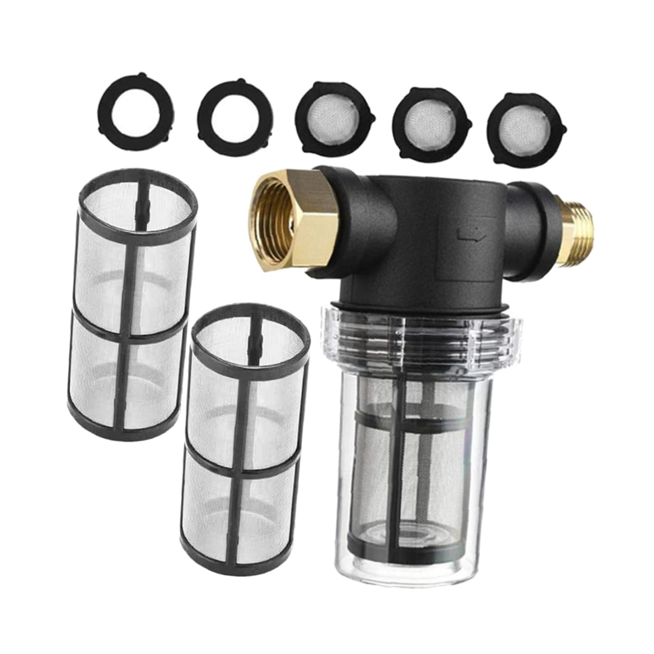 Levemolo Garden Hose Filter Car Wash Inline Water Filter 3/4 Stainless Steel 1 Set