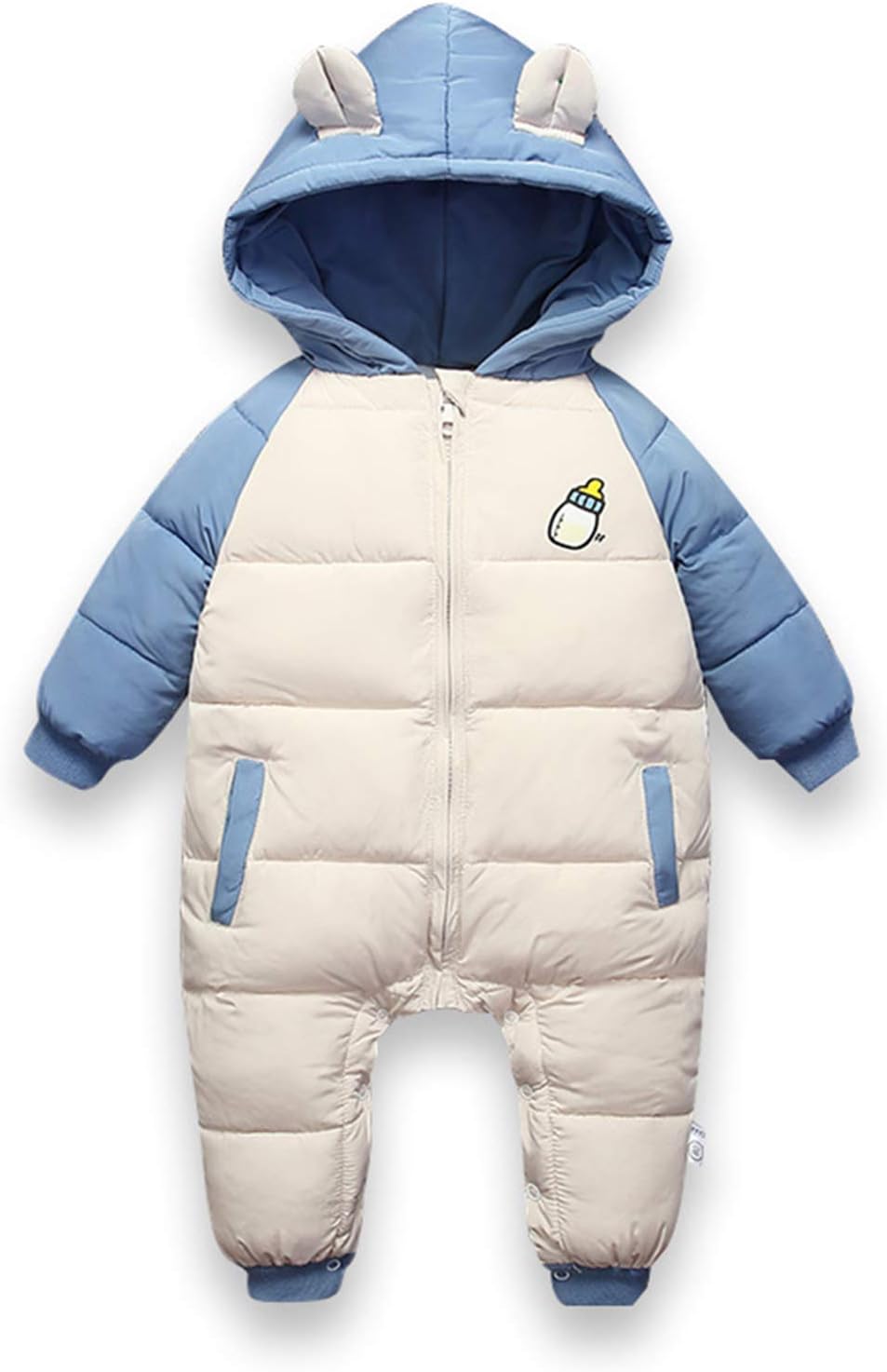 Baby Hooded Romper Winter Snowsuit Boys Girls 0-3 Years Outfits Cotton Coat Long Sleeve Onesies Kids Gift