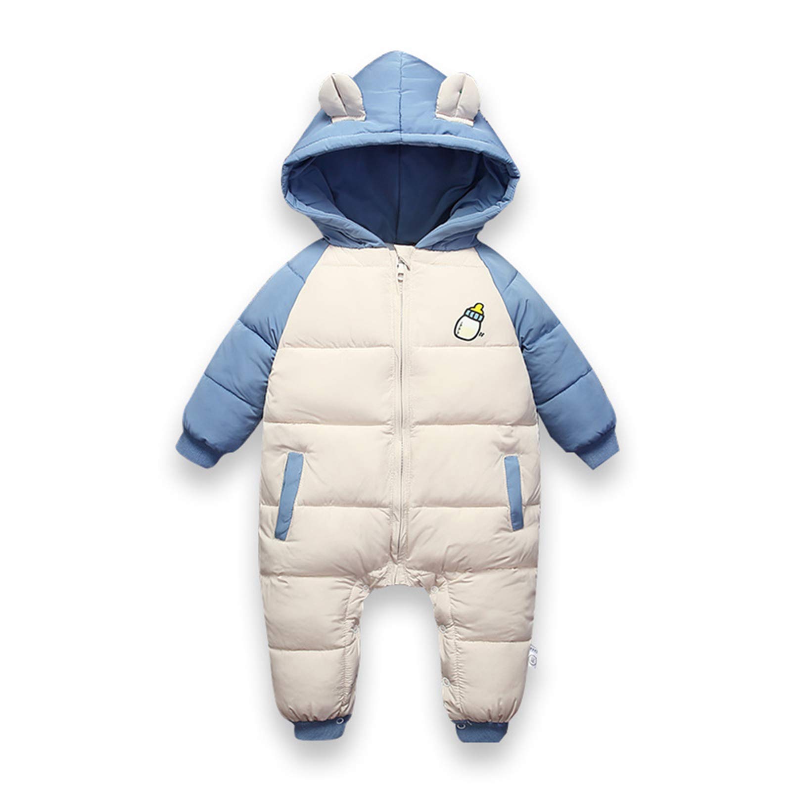 Baby Hooded Romper Winter Snowsuit Boys Girls 0-3 Years Outfits Cotton Coat Long Sleeve Onesies Kids Gift
