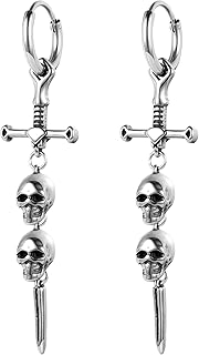 Gothic Dragon Sword Skull Scorpion Octopus Snake Alien Facehugger Stud Earrings Ear Cuff Retro