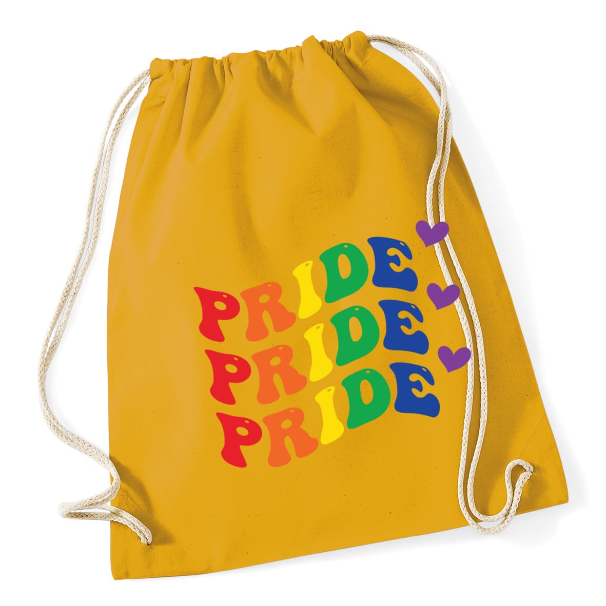 Hippowarehousepride Drawstring Cotton School Gym Bag 37cm x 46cm, 12 litres