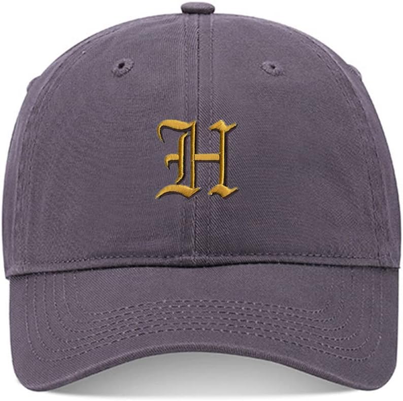 Mens Baseball Caps Old English H Embroidered Washed Cotton Dad Hat