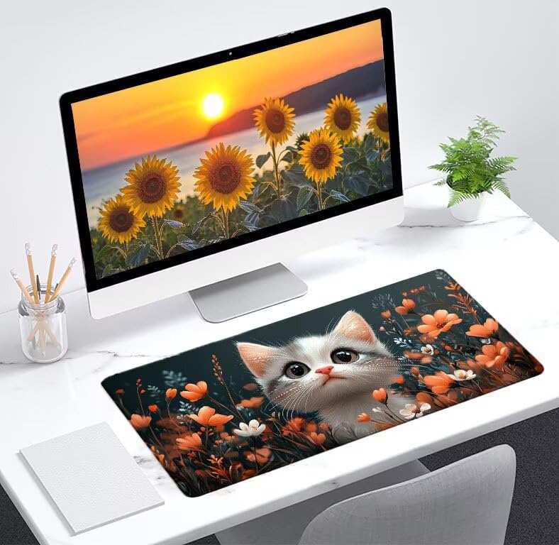 Tapis de souris gaming imperméable et antidérapant avec bords cousus