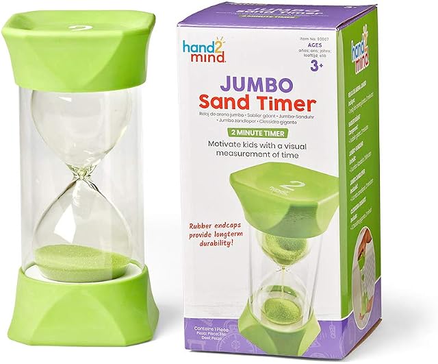 Learning Resources 93067 Jumbo Sand Timer (2-Minute), Green