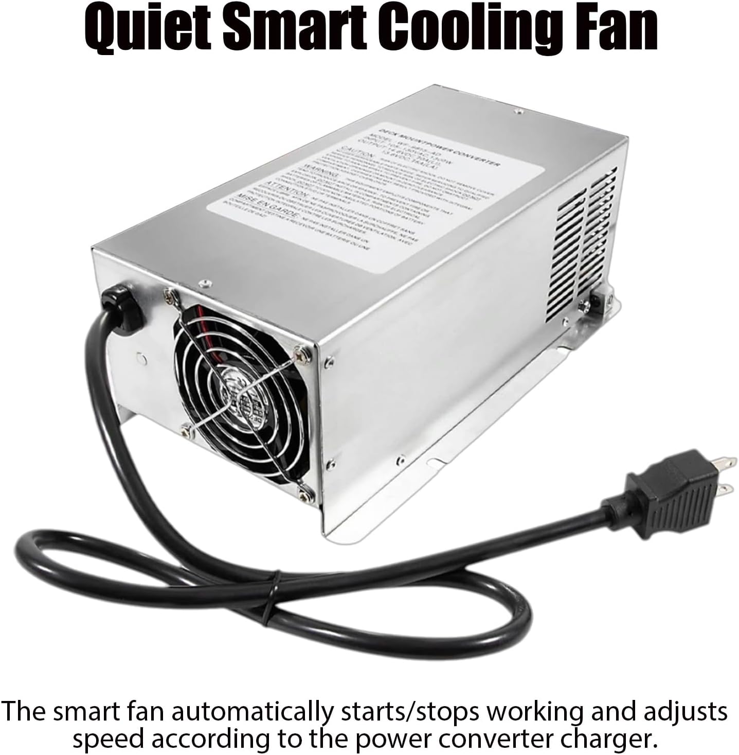 WF-9855 55 Amp RV Converter Charger, Deck Mount RV Power Converter for Lead-Acid Battery, Replacement for RV Camper Trailer WF-9800 Series