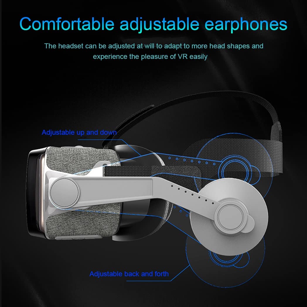 Gafas de Realidad Virtual, 3D VR Gafas con Controlador Bluetooth para Juegos Visión Panorámico VR Glasses para iPhone 13 Pro Max/13 Pro/13/12/11, para Samsung Galaxy S21, Huawei, Xiaomi