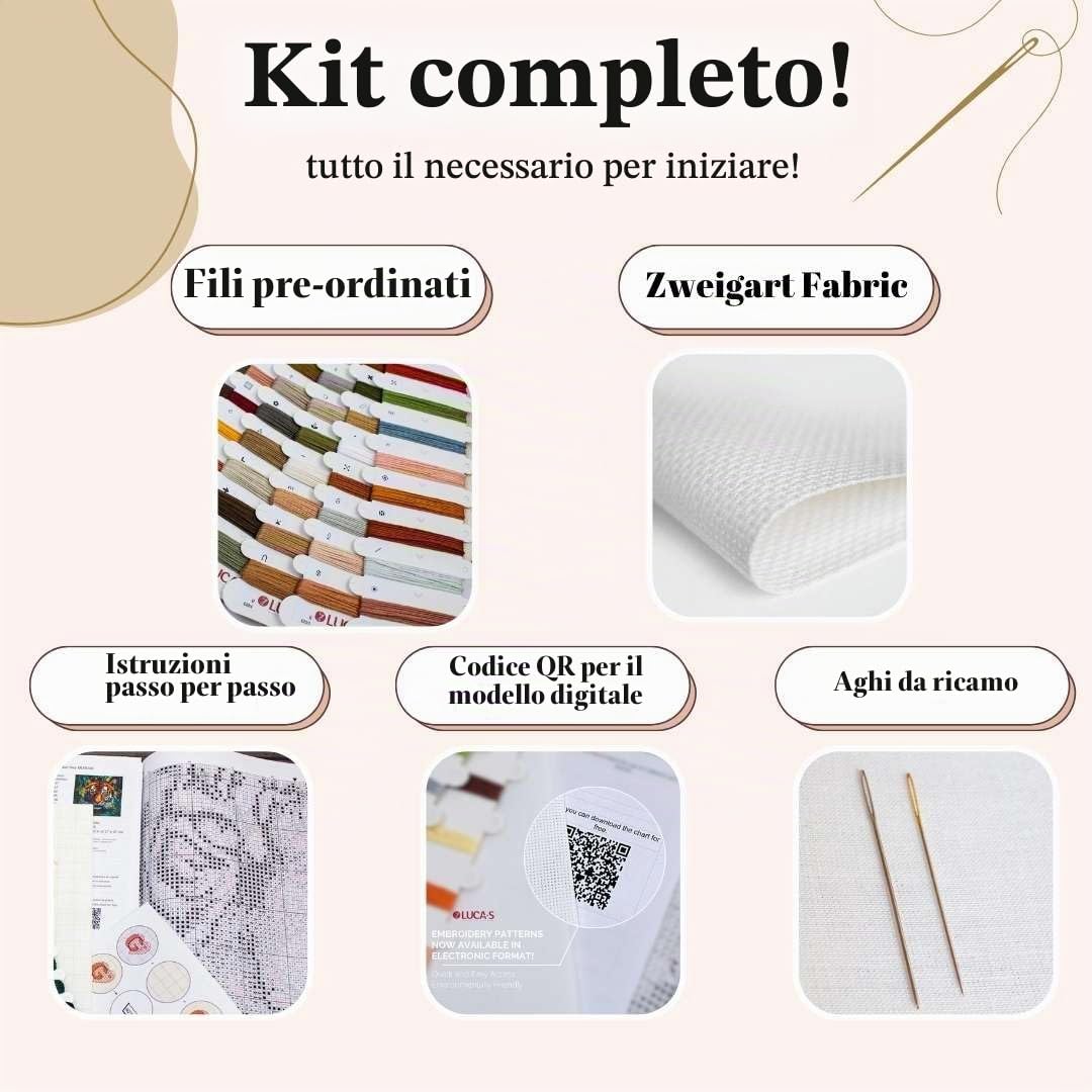 Luca-S - Kit per ricamo a punto croce, collezione Gold