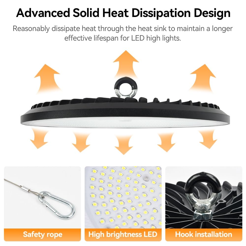 Foco Led Exterior, Luces industriales Impermeables de la bahía de la iluminación 200W IP65 del Reflector LED del UFO Altas