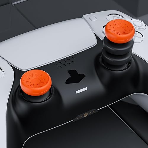Miniatura 6 de PlayRealm NO FALLING OFF Thumbstick Extender & Silicone Grip Cover 2 Sets for PS5 & PS4 Controller (Turbo Orange)