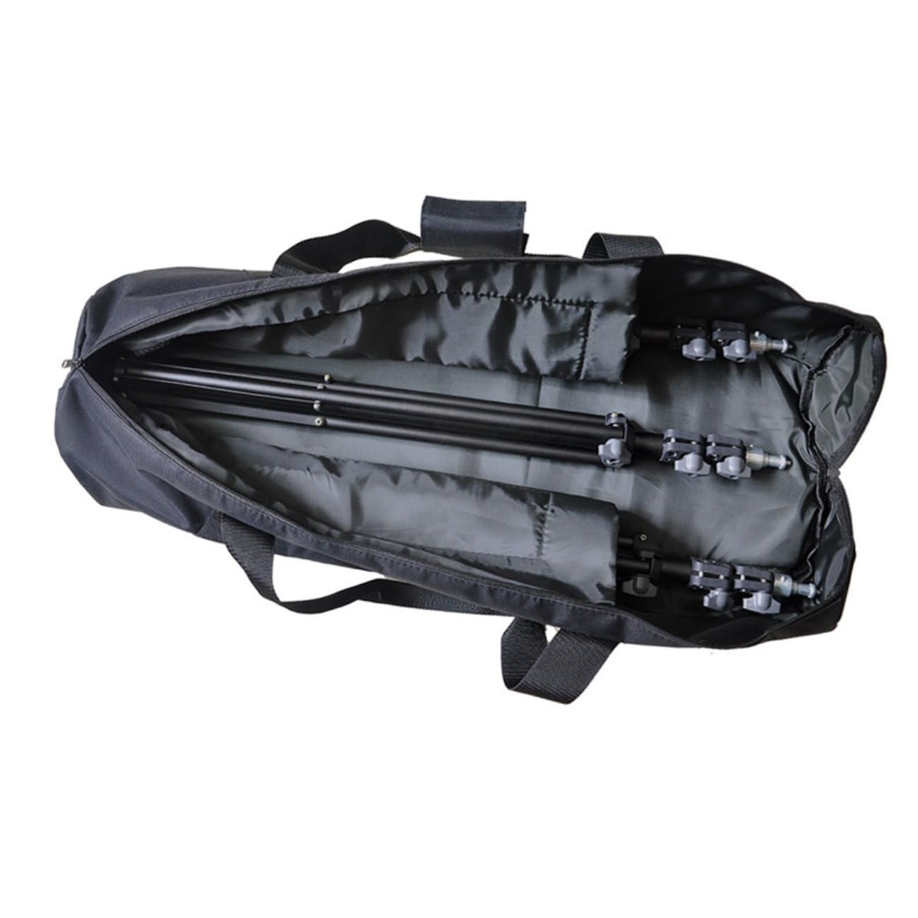 HOMSFOU Borsa Mano Nero e Treppiede Strato Spugnoso per Oxford Tracolla a Integrato per Trasporto Attrezzature Fotografiche da Esterno