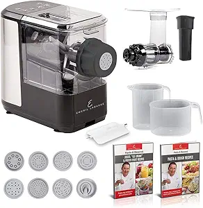 EMERIL LAGASSE Pasta & Beyond, Automatic Pasta Maker - 8 Pasta Shaping Discs, Black
