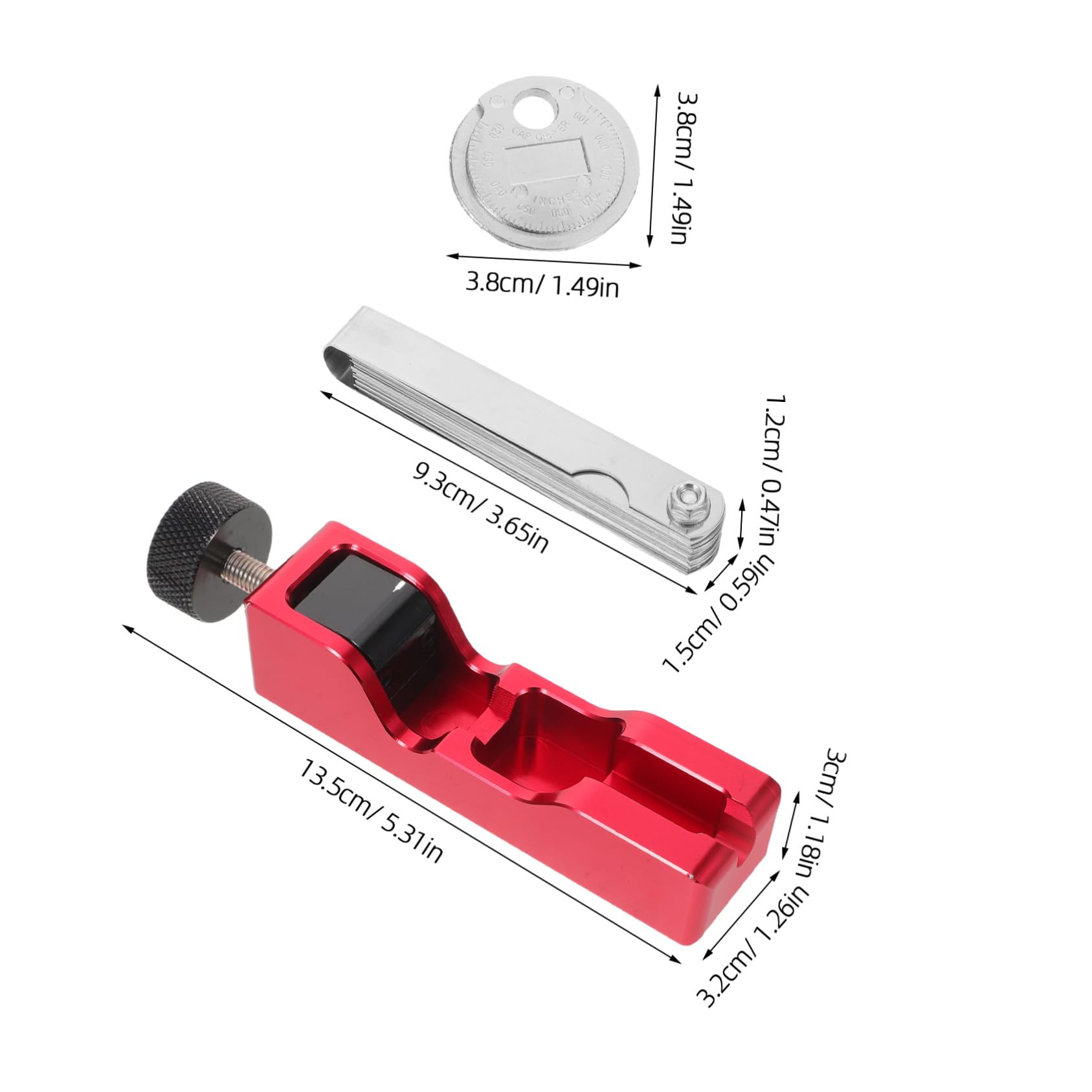 SOIMISS Strumenti per Candele di Accensione per Auto Kit di Riparazione Filettature Maschi Misuratore di Distanza Misuratori di Spessore delle Valvole Utensile per Regolazione