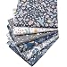 Quilting Fabric,Grey Dark Blue Fat Quarters Fabric Bundles,Print Floral Vintage Fabric,18" x 22"(Gray Dark Blue)