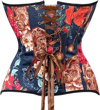 SWEPER Women'S Bustier Corset Top - Women Bustiers &Amp; Corsets Skull Lingerie Plus Size Burlesque Costumes Fashion Vintage Style Sexy Corset Overbust For Party Costumes