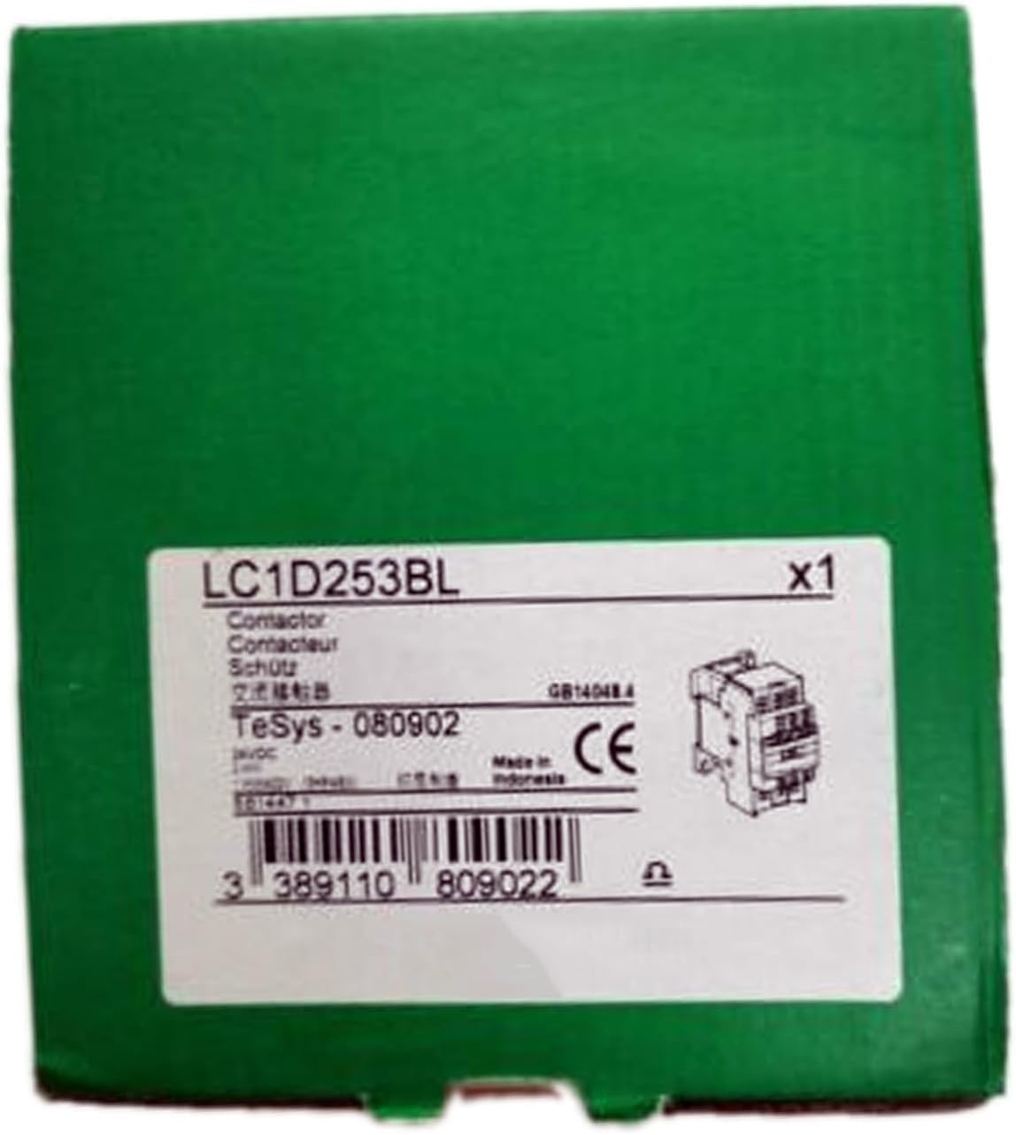 LC1D253BL avec bobine basse consommation commande 24V CC pour automate