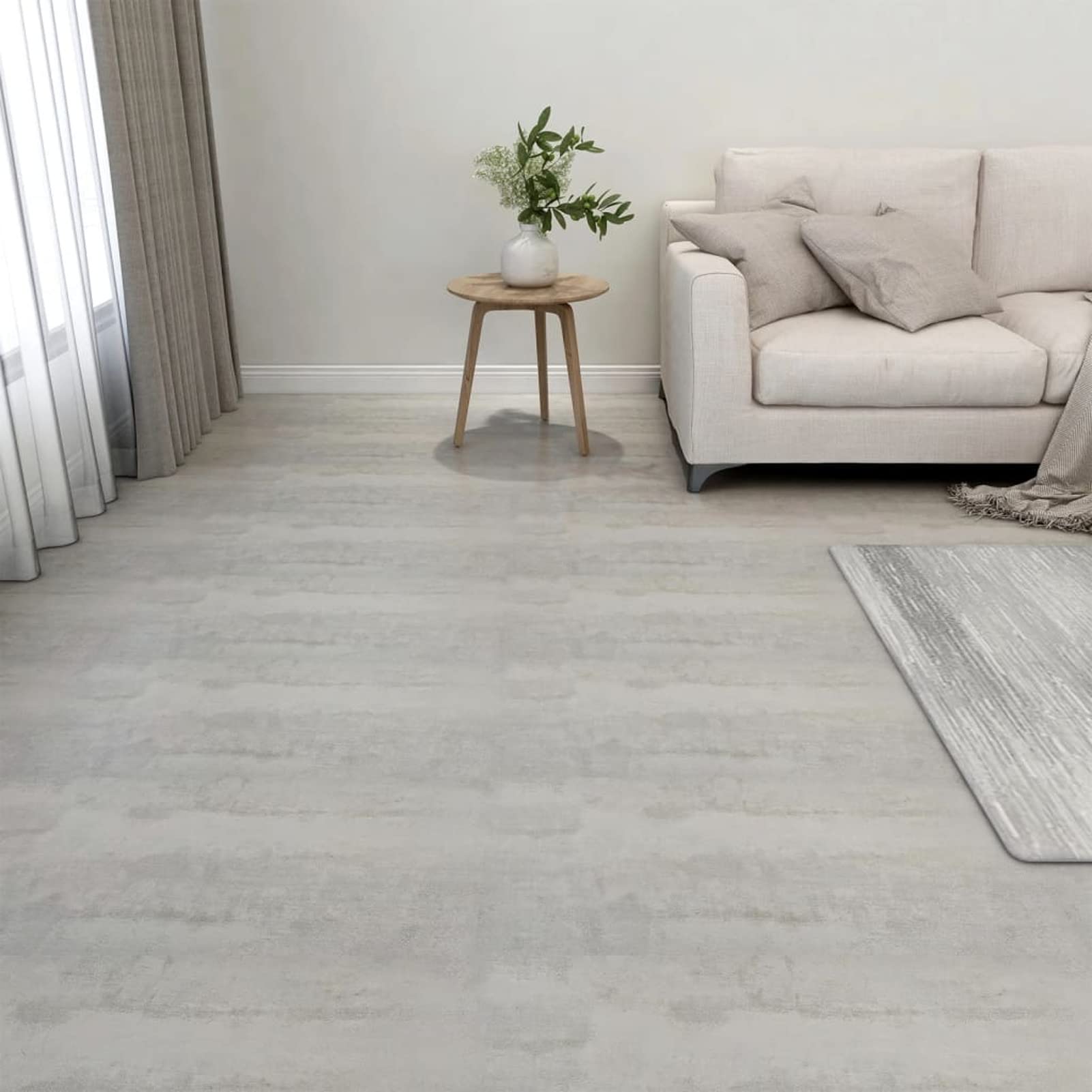 Homgoday Tarimas Autoadhesivas 20 Piezas PVC 1,86 m² Gris Claro Suelo PVC Decorativo Hogar, Cocina, Baño, Salón,Suelo Efecto Madera,Suelo PVC Light Grey 4
