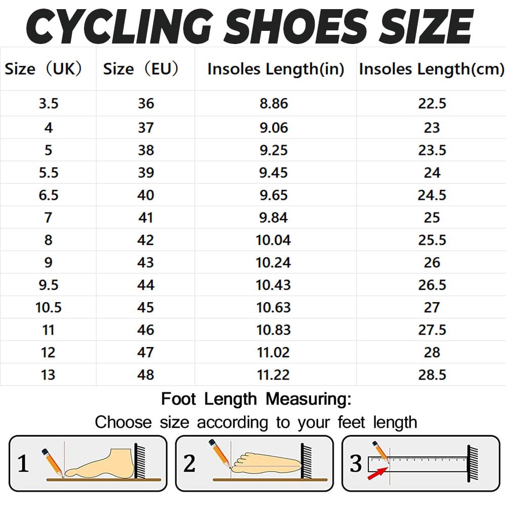 Chaussures de Vélo Route Homme et Femme, Chaussures de Cyclisme Unisexes, Compatibles avec Look, SPD et SPD-SL, pour Vélo Route & VTT, Taille 37-48EU