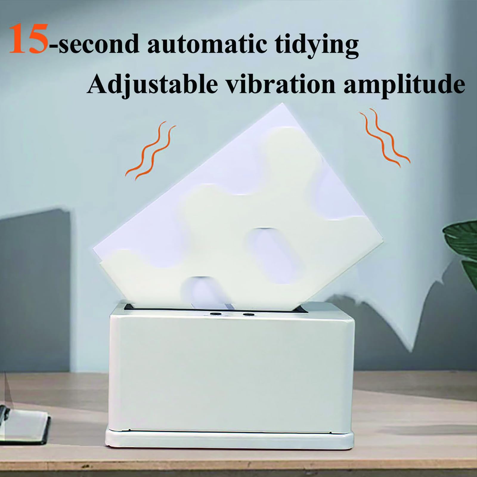 Paper Jogger automatico, smistatore ad alta velocità da 400 fogli, organizzazione rapida in 15 secondi, macchina di allineamento antistatica per fogli A4/A3, ideale per ufficio e stampa