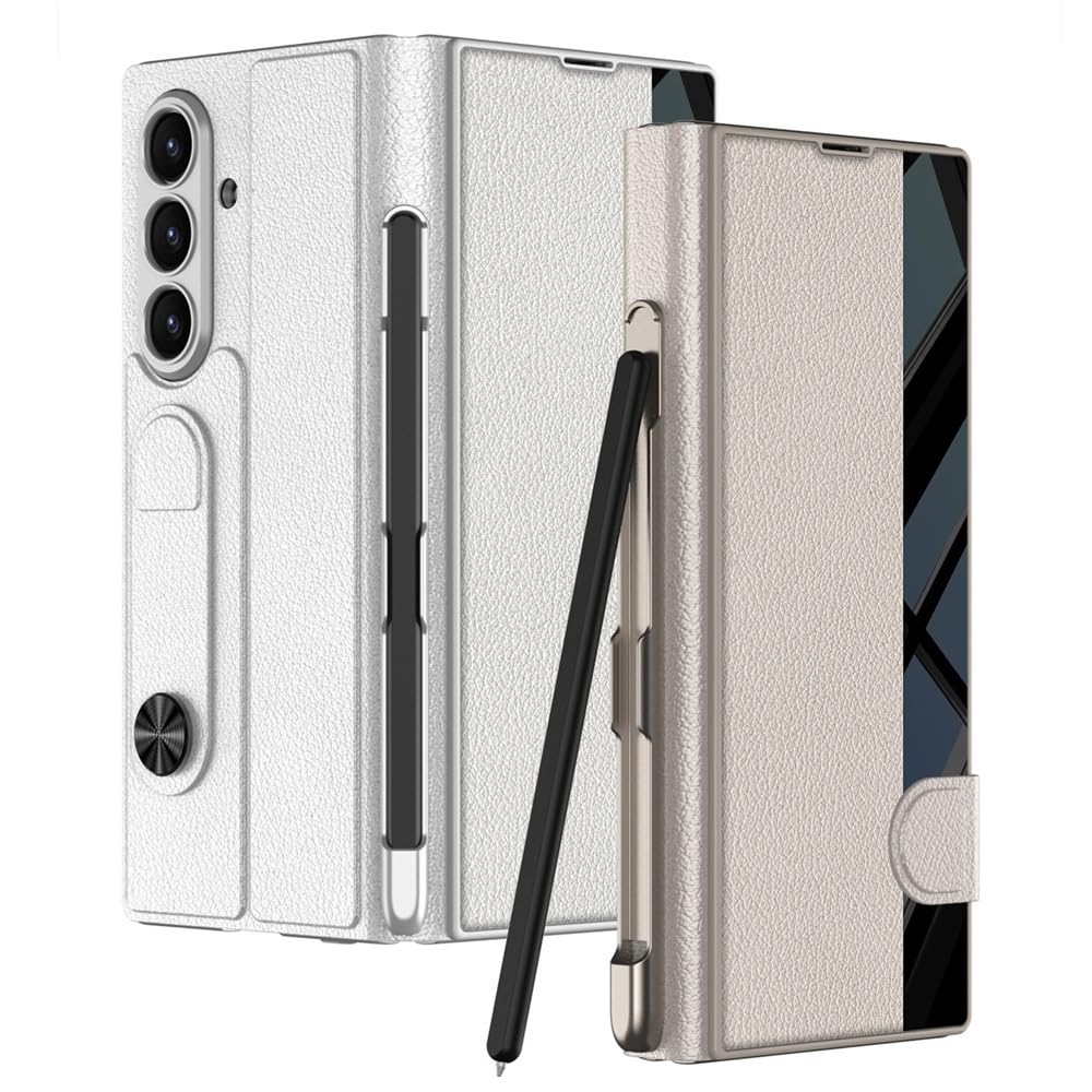 Custodia compatibile con Samsung Z Fold 8 Ultra con portapenne e stilo (nero1)