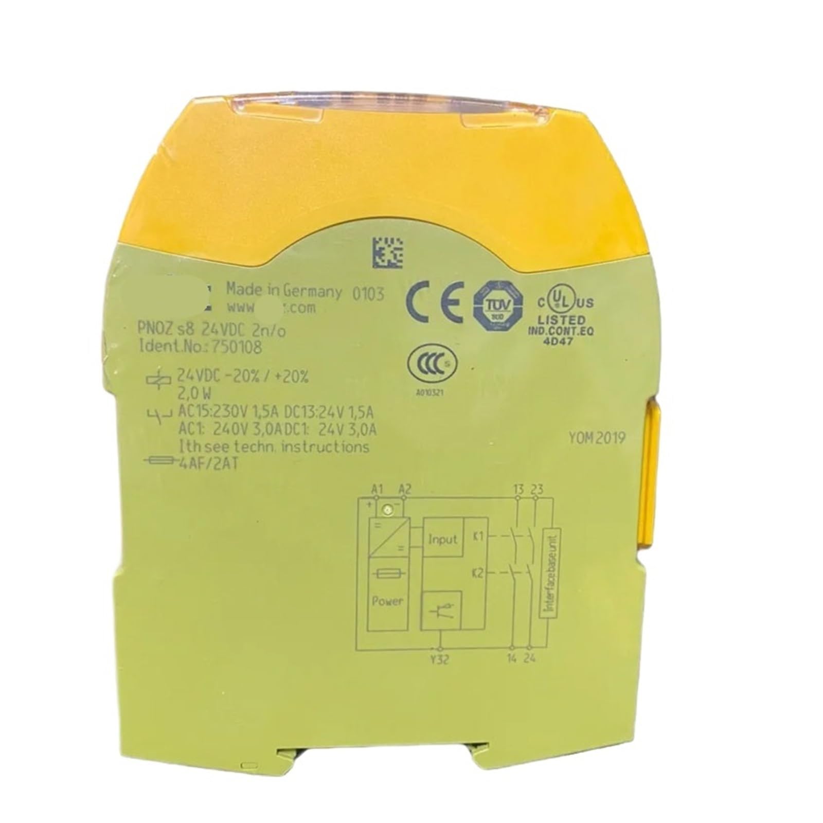 ZVQYSGIW 750108 S8 24VDC 2n/o Relay