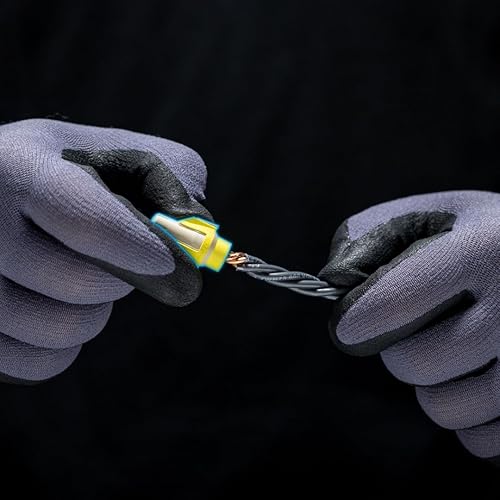 Miniatura 51 de IDEAL - Tornillo eléctrico ProFLEX Mini (30-443J), conector de cable naranja/azul, tarro de 175 tuercas de alambre giratorias compactas para 22 a 12