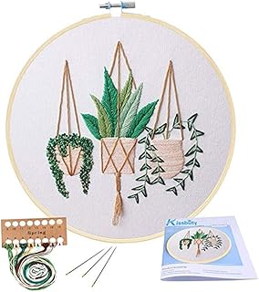 VILLCASE 1 Conjunto De Kits De Bordado Ferramentas Femininas Ferramentas De Bordado Bolsa De Embreagem Feminina Bordado Roupas Estampadas Decoração Para Casa Kit Inicial De Bordado Branco