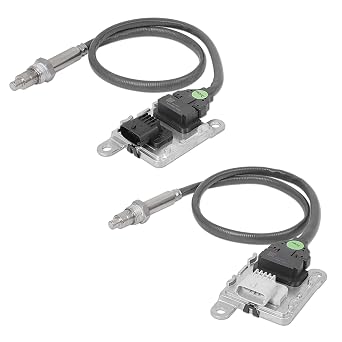 2PCS 22303391 22303390 Inlet & Outlet Nox Sensor Nitrogen Oxygen SensorCompatible with 2011-2022 Volvo D11/D13/D16 2013-2016 Mack GU4/GU5/GU7/GU8/CXU LEU LR600 MRU Truck 5WK97366 5WK97367
